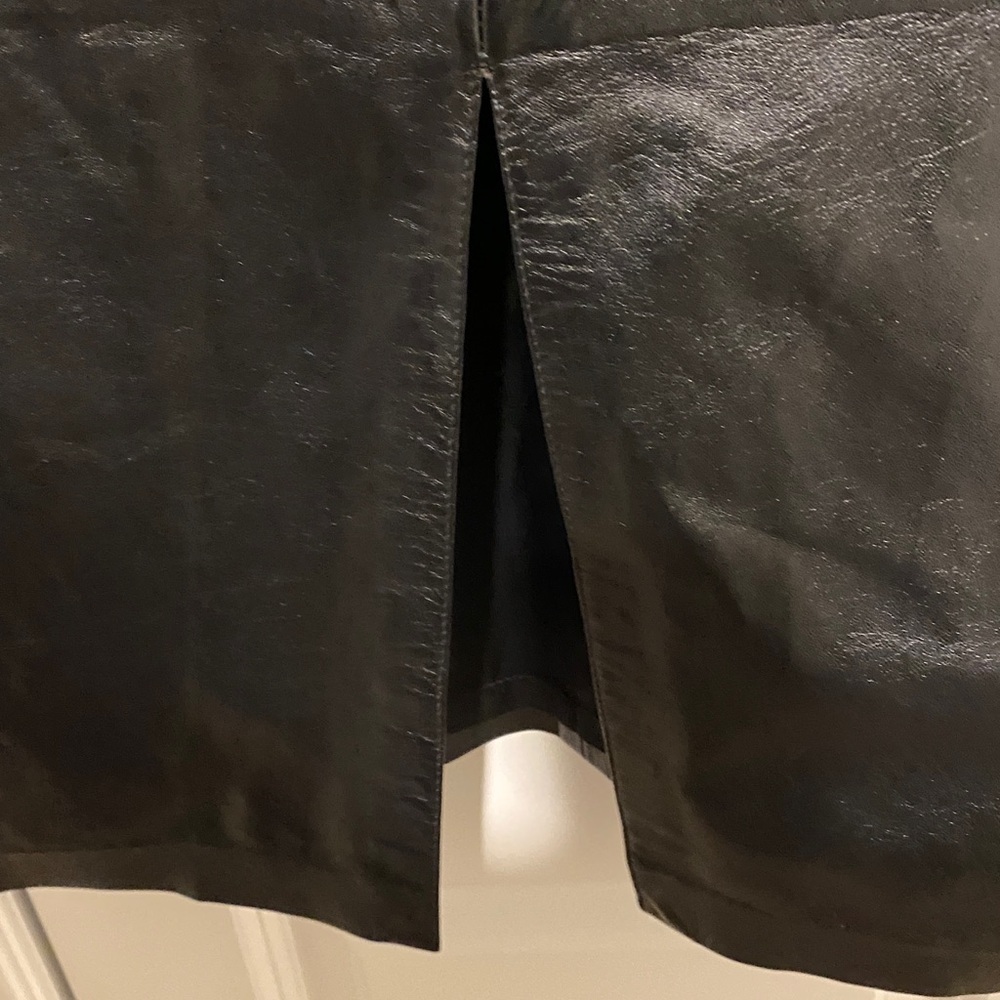 Ruth Wagner Vintage Black Lamb Skin Leather Skirt - Picture 8 of 12